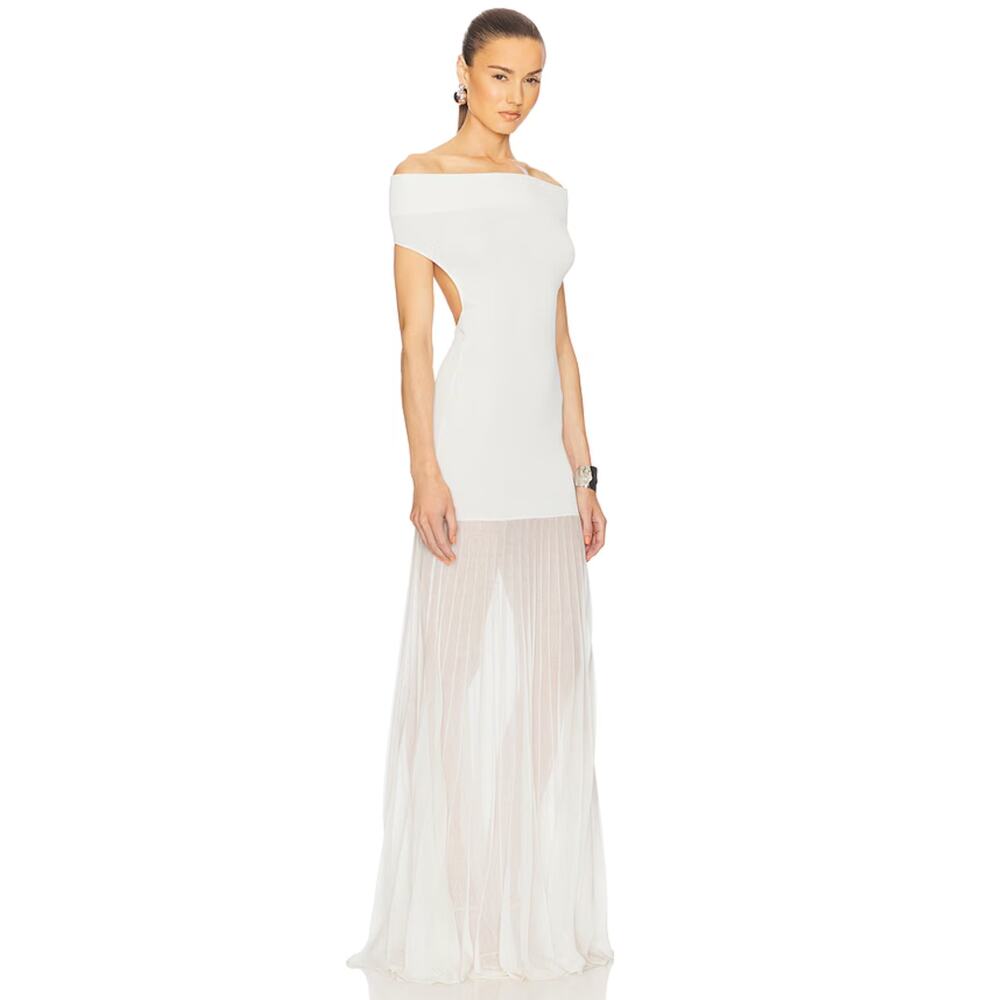 Helsa Jazzlyn Maxi Knit Dress in Ivory - Picture 3 of 12